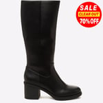 Rocket Dog Stanley Womens Ladies Desginer Stylish Zip Long Boots Black