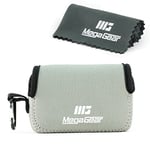 MegaGear ''Ultra Light'' Neoprene Camera Case Bag with Carabiner for Samsung WB350F Digital Camera (Gray)