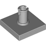 Plate 2 x 2 with Vertical Pin (Medium Stone Gray)