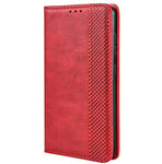 VGANA Wallet Case for Xiaomi Redmi 9AT, Retro Embossed Premium Leather Filp Cover. Red
