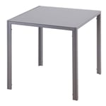 Matsalsbord Fyrkantigt Köksbord För 4 Personer, Vardagsrumsbord Med Bordsskiva I Härdat Glas, För Kök, Matsal, Grå