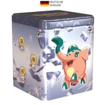 Pokémon Jeu de cartes à collectionner : boîte en métal empilable (3 boosters et 2 feuilles d'autocollants)