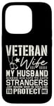 Coque pour iPhone 14 Pro Veteran Wife Army Husband Soldat Saying Cool Military Gifts