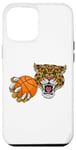 Coque pour iPhone 12 Pro Max Ballon de basket Jaguar Leopard Cheetah Panther