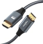 Câble HDMI 3M, 4K Câble HDMI 2.0 Haute Vitesse,Cable HDMI à Cordon braqué 1080p 720p Compatible avec PS5,PS3,PS4,PC,Projecteur,TVHD,Xbox