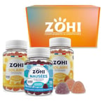 ZOHI-Coffret "Départ en vacances" - 1 pilulier de ZOHI Nausées, 2 pilulier de ZOHI Solaire - Fabriqué en France - Sans sucres -Compléments alimentaires en gummies