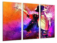 Cuadros Cámara Cadre photo Michael Jackson, musique pop Dimensions totales : 97 x 62 cm XXL, multicolore