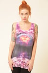 Cold Heart Man Of War Jellyfish Cloud Purple Sublimation Baggy Vest Top