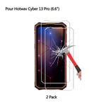 2Pack Verre Trempé Hotwav Cyber 13 Pro Protection Écran HD Transparent Film Protecteur d'écran Hotwav Cyber 13 Pro