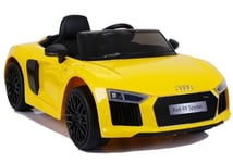 Yksipaikkainen sähköauto lapsille Big Audi R8 JJ2198, keltainen