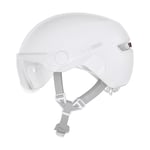 Casque de Ville ABUS HUD-Y ACE - Casque de vélo stylé avec visière et feu arrière LED magnétique et Rechargeable - pour Femmes et Hommes - Noir, Taille M