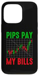 Coque pour iPhone 13 Pro Funny Trading Trader Humour Pips Pay My Bills