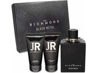 John Richmond Set John Richmond: Black Metal, Natural, Cleansing, Shower Gel, 50 Ml + Black Metal, Body Lotion, 50 Ml + Black Metal, Eau De Parfum, For Men, 100 Ml For Men