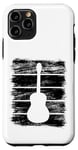 Coque pour iPhone 11 Pro Guitare Esquisse Instrument de musique pour guitaristes