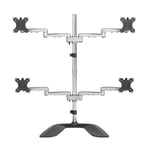 StarTech Desktop Quad Monitor Stand - Ergonomic VESA 4 Monitor Arm 2x2