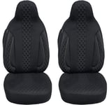 Housses de siège sur Mesure pour sièges Auto compatibles avec Ford Fiesta 7 2017 conducteur et Passager FB : PL404 (Noir)