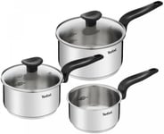 Tefal Primary Stainless Steel 3 Piece Pan Set