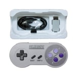 Manette sans fil 2.4 GHz compatible pour (SNES) Super Nintendo Classic MINI Violet