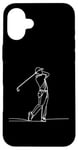 Coque pour iPhone 16 Plus Golf Club One Line Art Dessin Golf