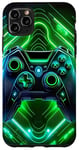 Coque pour iPhone 11 Pro Max Esthétique Graphique Jeu Vidéo Vert Jeux Gamer Adolescents