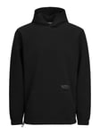 JACK & JONES Mens Altitude Hoodie Black S