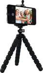 Rollei Selfie Mini Tripod - mini-trépied pour Smartphones/Appareils Photo Numérique/Actioncams - Noir