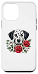 Coque pour iPhone 12 mini Roses Flowers Dalmatian Dalmatians Dal Dally Dog