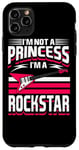 Coque pour iPhone 11 Pro Max Je ne suis pas une princesse, je suis une rockstar, guitariste Rock n Roll