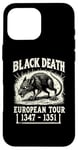 Coque pour iPhone 16 Pro Max Black Death European Tour Plague Rat Histoire médiévale