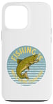 Coque pour iPhone 13 Pro Max Pêche sautant poisson pêche à la ligne art saut truite pêche