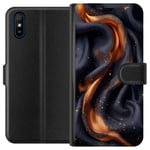 Plånboksfodral till Xiaomi Redmi 9A med Eldigt silke motiv