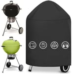 Kettle BBQ Covers, Round Gas Barbecue Cover Waterproof Gas Grill Cover Outdoor Covers for BBQ, Gas Grill BBQ Protection Windproof, Dust Protection, Rip-proof with Storage Bag - 71x68cm