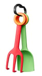 Fiskars Truelle à Fleurs et Fourche à Plantes pour Enfants, Set 2-en-1, longueur : 24 cm, plastique renforcé de fibres de verre, vert/orange et rouge/orange, MyFirst Fiskars, 1062471