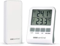 SCS Sentinel - HCN0066 -Thermomètre digital avec sonde extérieure sans fil - Thermomètre sans Fil - Thermomètre intérieur extérieur - Instrument météorologique - DigiThermo Indoor/Outdoor