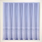 JAdore My Home Hudson White Horizontal Stripe Sheer Net Curtain - SOLD BY THE METRE (91cm (36"))