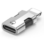 Usb C till Otg Lightning-adapter för att stödja dataöverföring Anslut laddare Kontaktkabel Konverter Trådlös mikrofonadapter - Svart