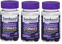 Sambucol Black Elderberry Gummies 30 Gummies X 3 Packs