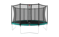 BERG - Favorit 380 Trampolin + Comfort Sikkerhedsnet - Grøn