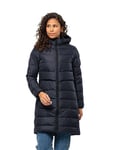 Jack Wolfskin Lenauplatz Coat W Manteau en Duvet, Bleu Nuit, XS Femme