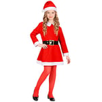 W WIDMANN MILANO Party Fashion - Costume enfant Santa Girl, Robe, Mère Noël, Costumes de Noël, Costumes de Carnaval