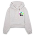 Squid Game Giant Doll Women's Cropped Hoodie - Ecru Marl - XL - ecru marl