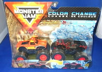 MONSTER JAM DOUBLE COLOR CHANGE EL TORO LOCO VS NORTHERN NIGHTMARE 1:64 TRUCKS