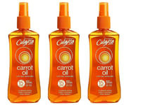 Calypso Carrot Oil Spray SPF 15 With Tan Extender 200ml x 3