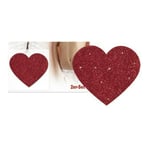 Pair Red Glitter Bra Nipple Sticker Cover Lingerie Sequin Heart Breast Pasties