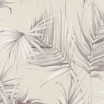 Papier peint jungle Papier peint tropical Papier peint exotique Tapisserie jungle Beige / crème Gris - 10,05 x 0,53 m - Bricoflor