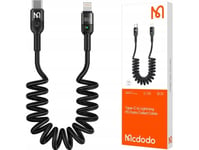 Mcdodo Ca-1960 Usb-C To Lightning Spring Cable, 36W, 1.8M (Black)