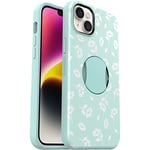 OtterBox OTTERGRIP Symmetry Series Coque pour iPhone 14 Plus Motif Coquelicots Bleu