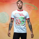 Rick and Morty Get Schwifty Riggity Riggity Wrecked Vintage Ringer - White/Red - S