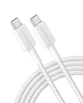 Anker - 322 USB-C til USB-C kabel Nylon, 1,8M, Hvid