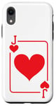 Coque pour iPhone XR Jeu de cartes Jack of Hearts - Costume d'Halloween - Rouge